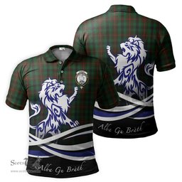 ScotsTee Shop Scottish Tennant Clan Crest Tartan Polo Shirt Alba Gu Brath Regal Lion Emblem