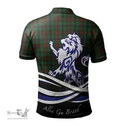 ScotsTee Shop Scottish Tennant Clan Crest Tartan Polo Shirt Alba Gu Brath Regal Lion Emblem