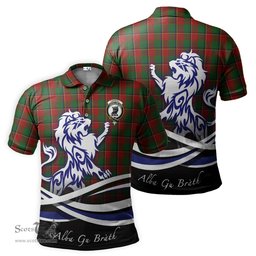 ScotsTee Shop Scottish Turnbull Dress Clan Crest Tartan Polo Shirt Alba Gu Brath Regal Lion Emblem