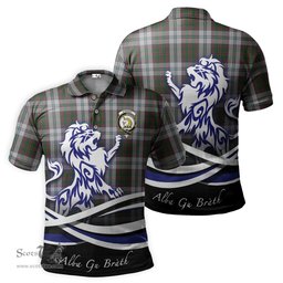 ScotsTee Shop Scottish Stewart of Appin Dress Clan Crest Tartan Polo Shirt Alba Gu Brath Regal Lion Emblem
