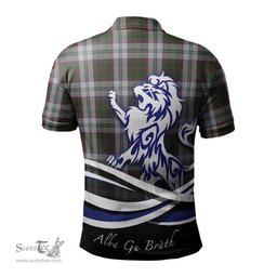 ScotsTee Shop Scottish Stewart of Appin Dress Clan Crest Tartan Polo Shirt Alba Gu Brath Regal Lion Emblem