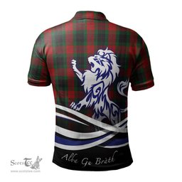 ScotsTee Shop Scottish Skene of Cromar Black Clan Crest Tartan Polo Shirt Alba Gu Brath Regal Lion Emblem