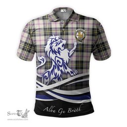 ScotsTee Shop Scottish MacPherson Dress Ancient Clan Crest Tartan Polo Shirt Alba Gu Brath Regal Lion Emblem