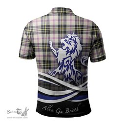 ScotsTee Shop Scottish MacPherson Dress Ancient Clan Crest Tartan Polo Shirt Alba Gu Brath Regal Lion Emblem