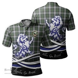 ScotsTee Shop Scottish MacLaren Dress Clan Crest Tartan Polo Shirt Alba Gu Brath Regal Lion Emblem