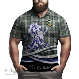 ScotsTee Shop Scottish MacLaren Dress Clan Crest Tartan Polo Shirt Alba Gu Brath Regal Lion Emblem