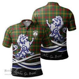 ScotsTee Shop Scottish MacMillan Society of Glasgow Clan Crest Tartan Polo Shirt Alba Gu Brath Regal Lion Emblem