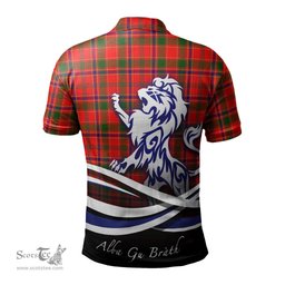ScotsTee Shop Scottish Munro Modern Clan Crest Tartan Polo Shirt Alba Gu Brath Regal Lion Emblem
