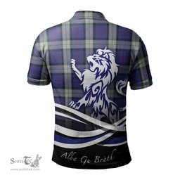 ScotsTee Shop Scottish Sinclair Dress Clan Crest Tartan Polo Shirt Alba Gu Brath Regal Lion Emblem