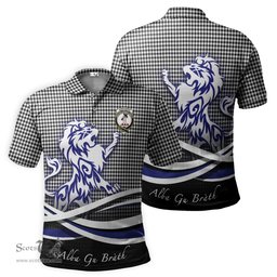 ScotsTee Shop Scottish Shepherd Clan Crest Tartan Polo Shirt Alba Gu Brath Regal Lion Emblem
