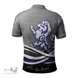 ScotsTee Shop Scottish Shepherd Clan Crest Tartan Polo Shirt Alba Gu Brath Regal Lion Emblem