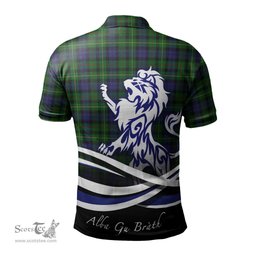 ScotsTee Shop Scottish Rollo Clan Crest Tartan Polo Shirt Alba Gu Brath Regal Lion Emblem