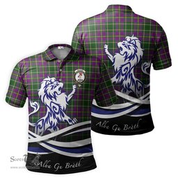 ScotsTee Shop Scottish Taylor Clan Crest Tartan Polo Shirt Alba Gu Brath Regal Lion Emblem