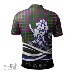 ScotsTee Shop Scottish Taylor Clan Crest Tartan Polo Shirt Alba Gu Brath Regal Lion Emblem