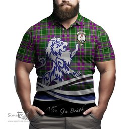 ScotsTee Shop Scottish Taylor Clan Crest Tartan Polo Shirt Alba Gu Brath Regal Lion Emblem