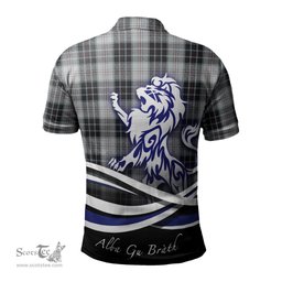 ScotsTee Shop Scottish MacRae Dress Clan Crest Tartan Polo Shirt Alba Gu Brath Regal Lion Emblem