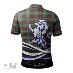 ScotsTee Shop Scottish Scott Brown Ancient Clan Crest Tartan Polo Shirt Alba Gu Brath Regal Lion Emblem