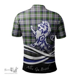 ScotsTee Shop Scottish MacNaughton Dress Clan Crest Tartan Polo Shirt Alba Gu Brath Regal Lion Emblem