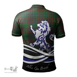 ScotsTee Shop Scottish Matheson Hunting Highland Clan Crest Tartan Polo Shirt Alba Gu Brath Regal Lion Emblem