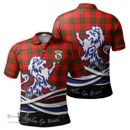 ScotsTee Shop Scottish Maxwell Modern Clan Crest Tartan Polo Shirt Alba Gu Brath Regal Lion Emblem