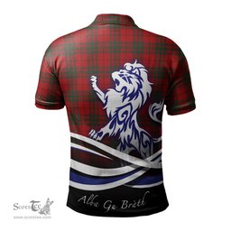 ScotsTee Shop Scottish MacNab Clan Crest Tartan Polo Shirt Alba Gu Brath Regal Lion Emblem