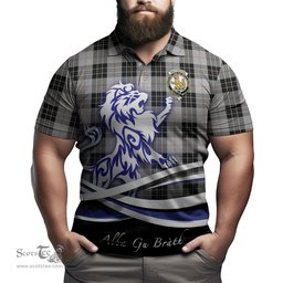ScotsTee Shop Scottish MacPherson Dress Clan Crest Tartan Polo Shirt Alba Gu Brath Regal Lion Emblem