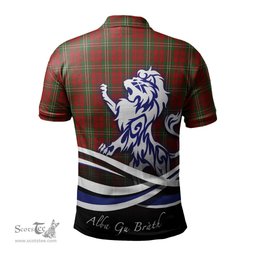 ScotsTee Shop Scottish Scott Clan Crest Tartan Polo Shirt Alba Gu Brath Regal Lion Emblem