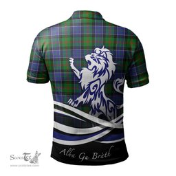 ScotsTee Shop Scottish Paterson Clan Crest Tartan Polo Shirt Alba Gu Brath Regal Lion Emblem