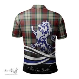 ScotsTee Shop Scottish Rose White Dress Clan Crest Tartan Polo Shirt Alba Gu Brath Regal Lion Emblem