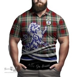 ScotsTee Shop Scottish Rose White Dress Clan Crest Tartan Polo Shirt Alba Gu Brath Regal Lion Emblem