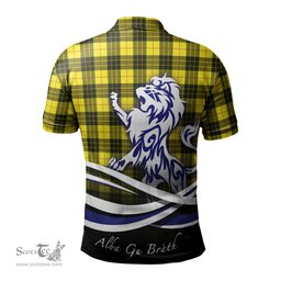 ScotsTee Shop Scottish MacLeod of Lewis Modern Clan Crest Tartan Polo Shirt Alba Gu Brath Regal Lion Emblem
