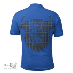ScotsTee Shop Scottish Campbell Argyll Modern Clan Tartan Polo Shirt Scotland Flag Tartan Highland Cow
