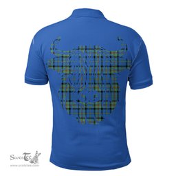 ScotsTee Shop Scottish MacLeod of Harris Ancient Clan Tartan Polo Shirt Scotland Flag Tartan Highland Cow