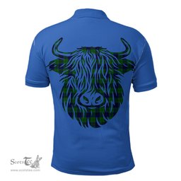 ScotsTee Shop Scottish Keith Modern Clan Tartan Polo Shirt Scotland Flag Tartan Highland Cow