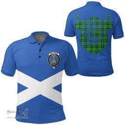 ScotsTee Shop Scottish Galloway District Clan Tartan Polo Shirt Scotland Flag Tartan Highland Cow