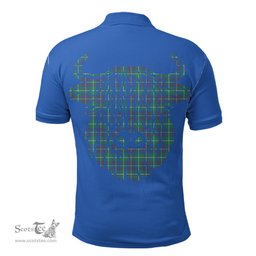 ScotsTee Shop Scottish Inglis Ancient Clan Tartan Polo Shirt Scotland Flag Tartan Highland Cow