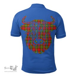 ScotsTee Shop Scottish Leask Clan Tartan Polo Shirt Scotland Flag Tartan Highland Cow