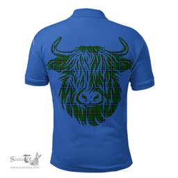 ScotsTee Shop Scottish Henderson Modern Clan Tartan Polo Shirt Scotland Flag Tartan Highland Cow