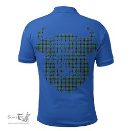 ScotsTee Shop Scottish Hunter Ancient Clan Tartan Polo Shirt Scotland Flag Tartan Highland Cow