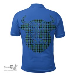 ScotsTee Shop Scottish Galbraith Ancient Clan Tartan Polo Shirt Scotland Flag Tartan Highland Cow