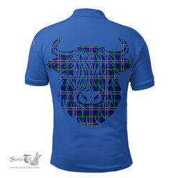 ScotsTee Shop Scottish Weir Modern Clan Tartan Polo Shirt Scotland Flag Tartan Highland Cow