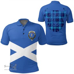 ScotsTee Shop Scottish McKerrell Clan Tartan Polo Shirt Scotland Flag Tartan Highland Cow