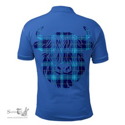 ScotsTee Shop Scottish McKerrell Clan Tartan Polo Shirt Scotland Flag Tartan Highland Cow