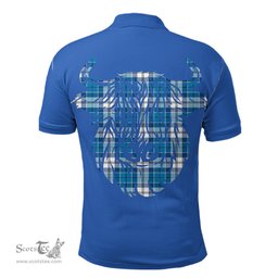 ScotsTee Shop Scottish Roberton Clan Tartan Polo Shirt Scotland Flag Tartan Highland Cow