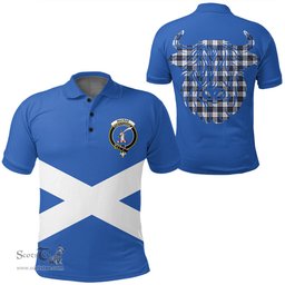 ScotsTee Shop Scottish MacRae Dress Modern Clan Tartan Polo Shirt Scotland Flag Tartan Highland Cow
