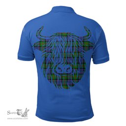 ScotsTee Shop Scottish Paterson Clan Tartan Polo Shirt Scotland Flag Tartan Highland Cow
