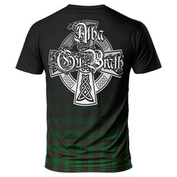 ScotsTee Shop Scottish Beveridge Clan Crest Tartan T Shirt Featuring Alba Gu Brath Scotland Forever and Ever Celtic Cross
