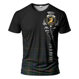ScotsTee Shop Scottish Allison Clan Crest Tartan T Shirt Featuring Alba Gu Brath Scotland Forever and Ever Celtic Cross