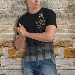 ScotsTee Shop Scottish Bell Clan Crest Tartan T Shirt Featuring Alba Gu Brath Scotland Forever and Ever Celtic Cross