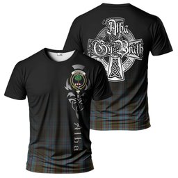 ScotsTee Shop Scottish Anderson Clan Crest Tartan T Shirt Featuring Alba Gu Brath Scotland Forever and Ever Celtic Cross